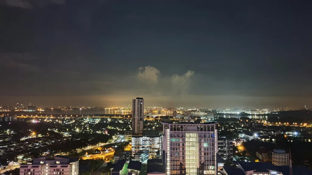 Night view of Johor Bahru