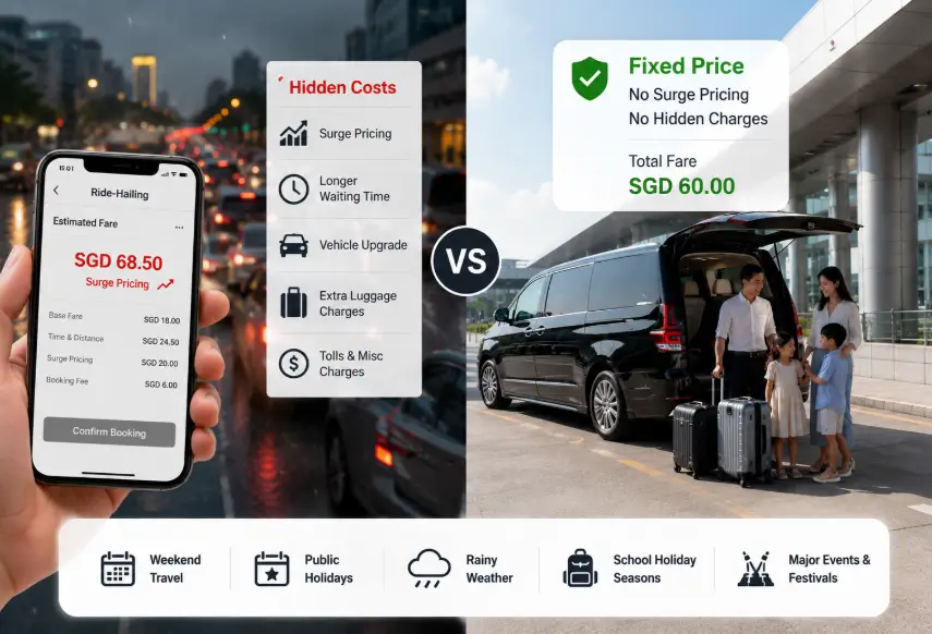 Hiden Cost between Limousine Service Johor Bahru vs Ride-Hailing Apps Hiden Cost between Limousine Service Johor Bahru vs Ride-Hailing Apps