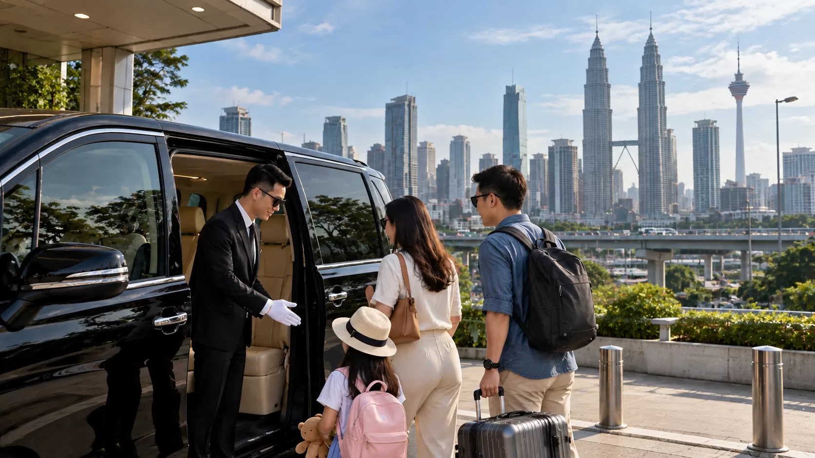 Private car from Singapore to Kuala Lumpur with chauffeur and family travellers